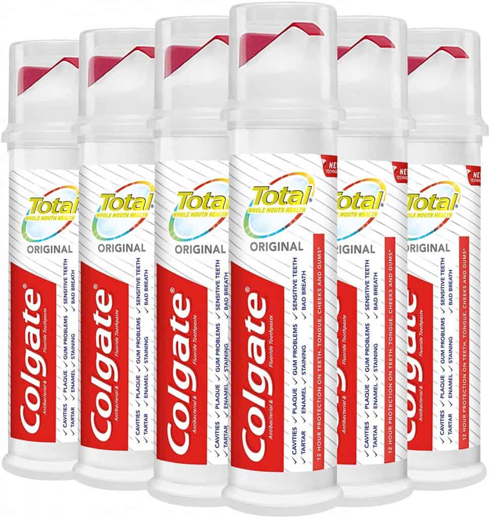 Colgate Total Original Antibacterial Fluoride Toothpaste Pump