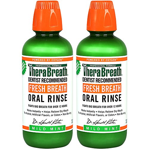 TheraBreath Dentist Recommended Fresh Breath Oral Rinse - Mild Mint Flavor, 16 Ounce​